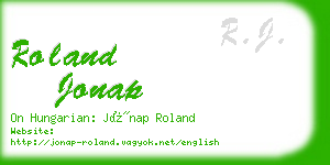 roland jonap business card